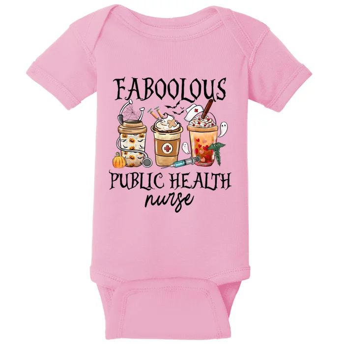 Faboolous Public Health Nurse Coffee Fall Halloween Costume Gift Baby Bodysuit