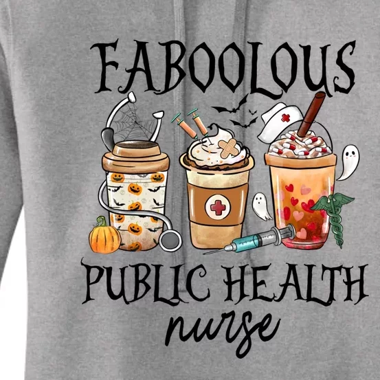 Faboolous Public Health Nurse Coffee Fall Halloween Costume Gift Women's Pullover Hoodie