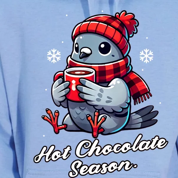 Funny Pigeon Hot Choco Scarf Merry Christmas Mom Dad Unisex Surf Hoodie