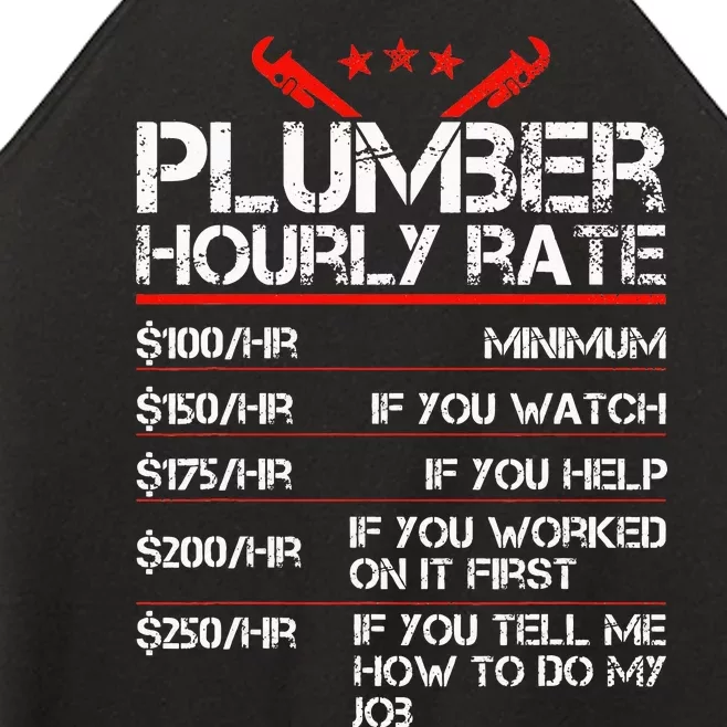 Funny Plumber Hourly Rates Plumber Women’s Perfect Tri Rocker Tank