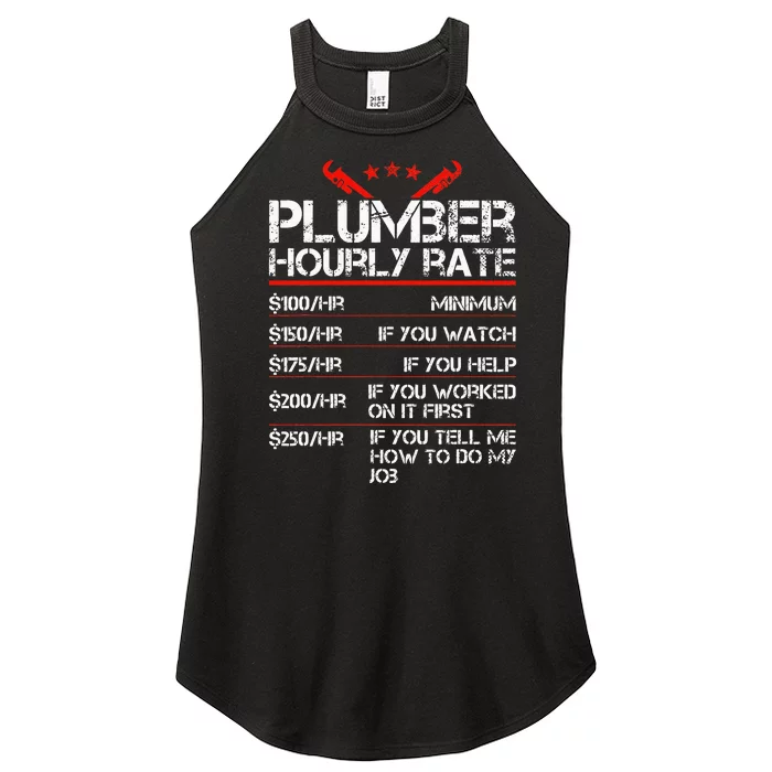 Funny Plumber Hourly Rates Plumber Women’s Perfect Tri Rocker Tank