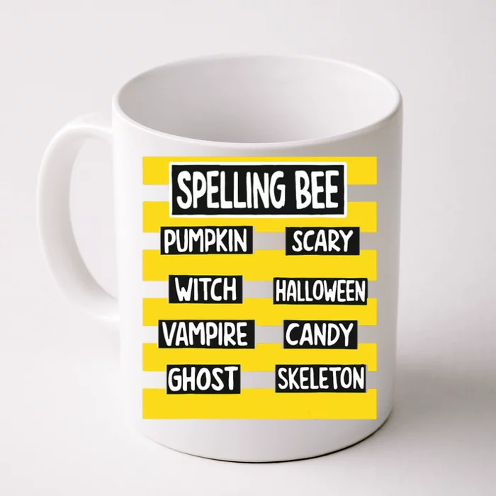 Funny Pun Halloween Costume For Teachers Spelling Bee Front & Back Coffee Mug