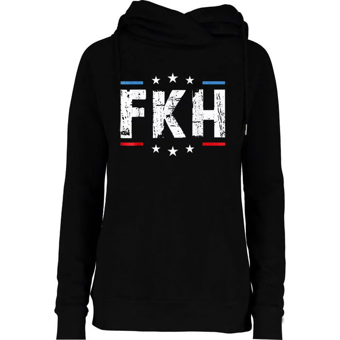 Fkh Political Humor F Kamala Harris Conservative Republican Womens Funnel Neck Pullover Hood