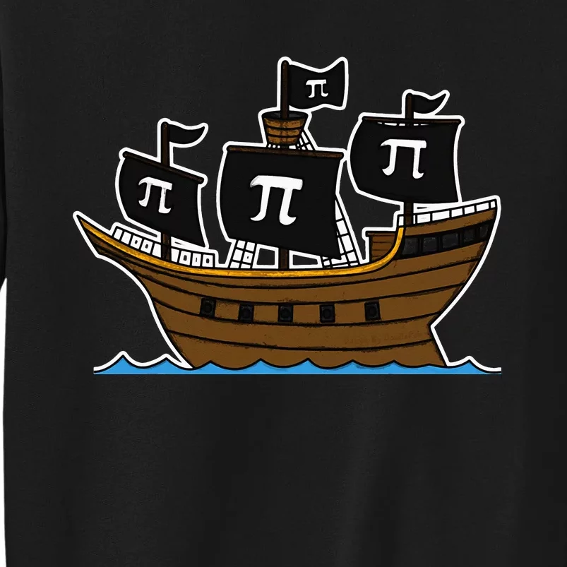 Funny Pi-rate Happy Pi Day Math Geek Pirate Lover Tall Sweatshirt