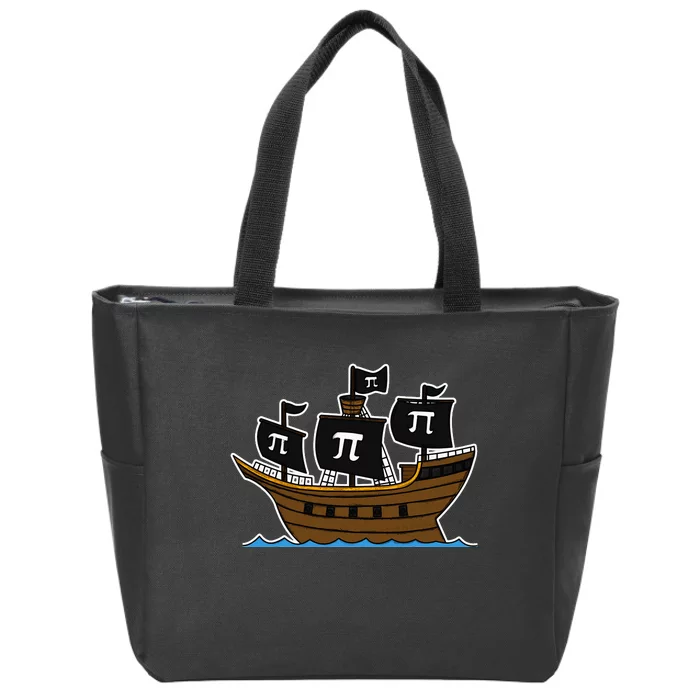 Funny Pi-rate Happy Pi Day Math Geek Pirate Lover Zip Tote Bag