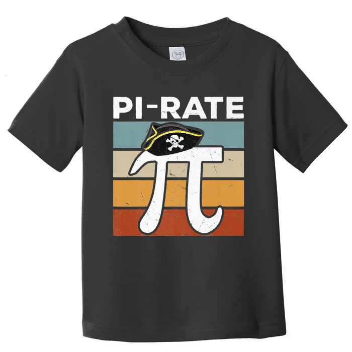 Funny Pi-rate - Happy Pi Day Math Geek Pirate Lover Toddler T-Shirt