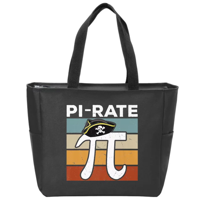 Funny Pi-rate - Happy Pi Day Math Geek Pirate Lover Zip Tote Bag