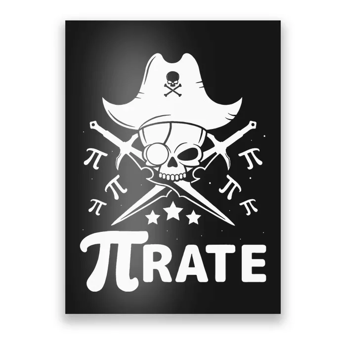 Funny Pi-Rate Happy Pi Day Math Pirate Pun Poster