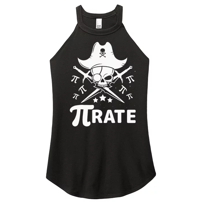 Funny Pi-Rate Happy Pi Day Math Pirate Pun Women’s Perfect Tri Rocker Tank