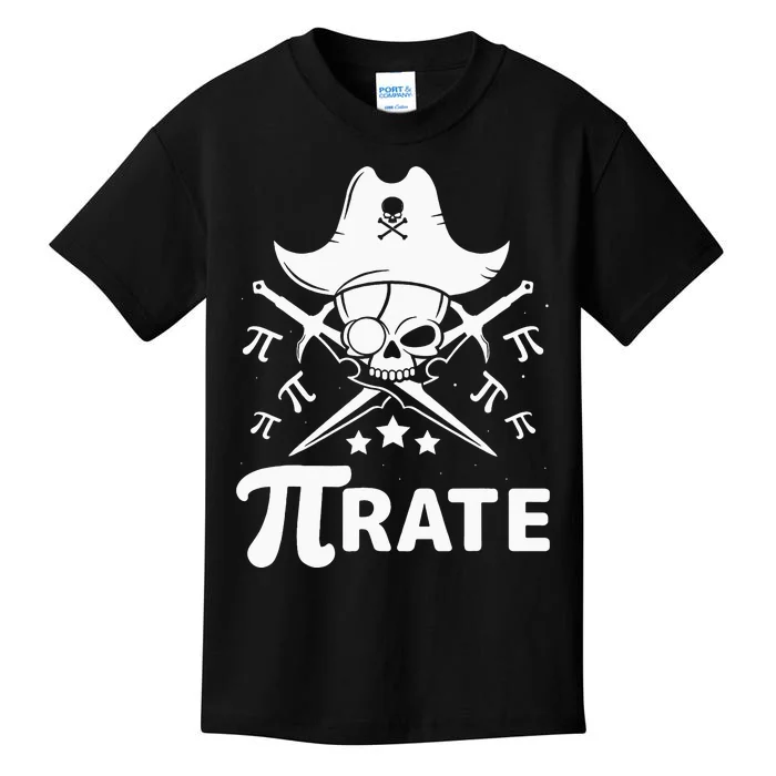 Funny Pi-Rate Happy Pi Day Math Pirate Pun Kids T-Shirt