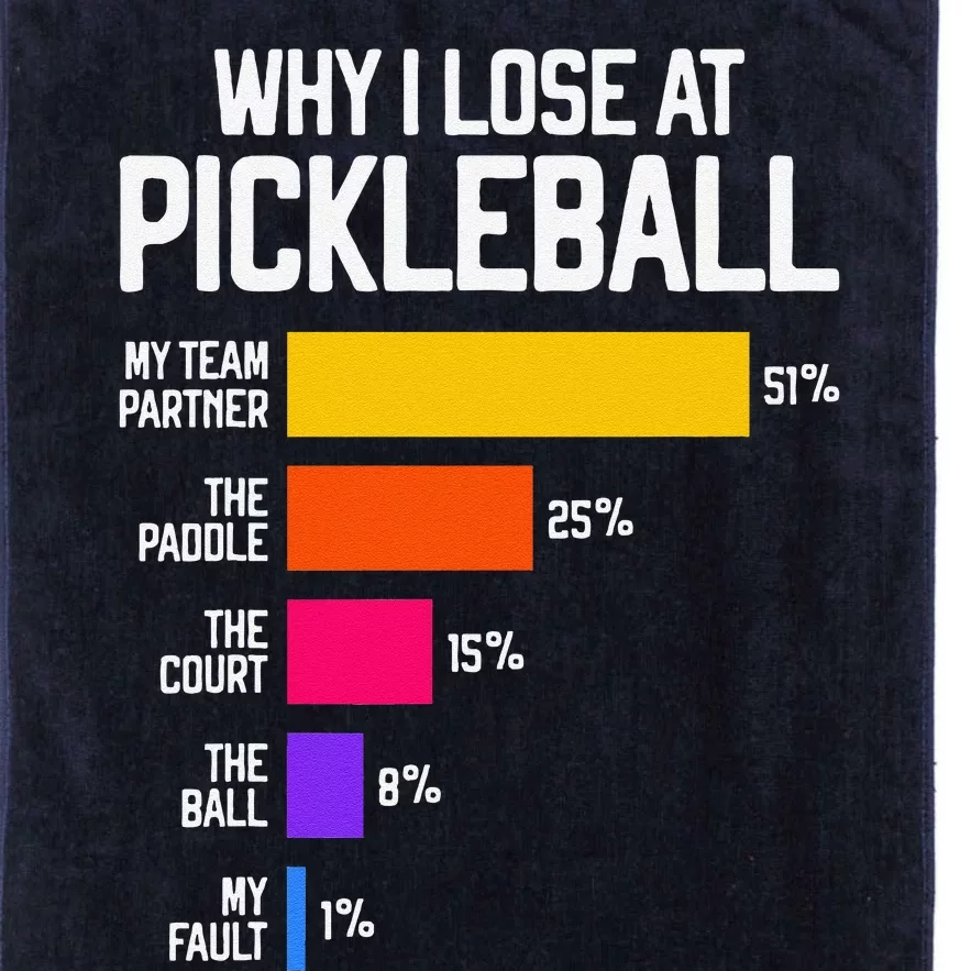 Funny Pickleball Humor Why I Lose Platinum Collection Golf Towel