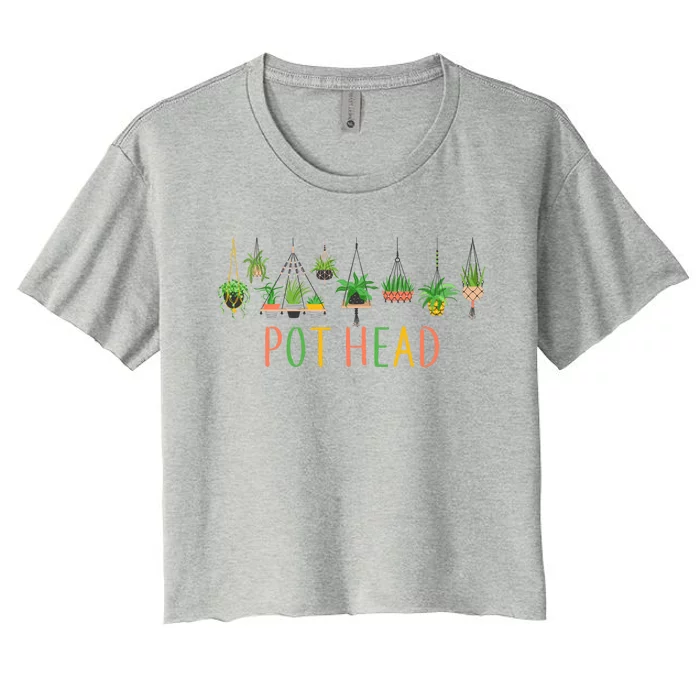 Funny Pot Head For Plant Lovers 1 Women's Crop Top Tee