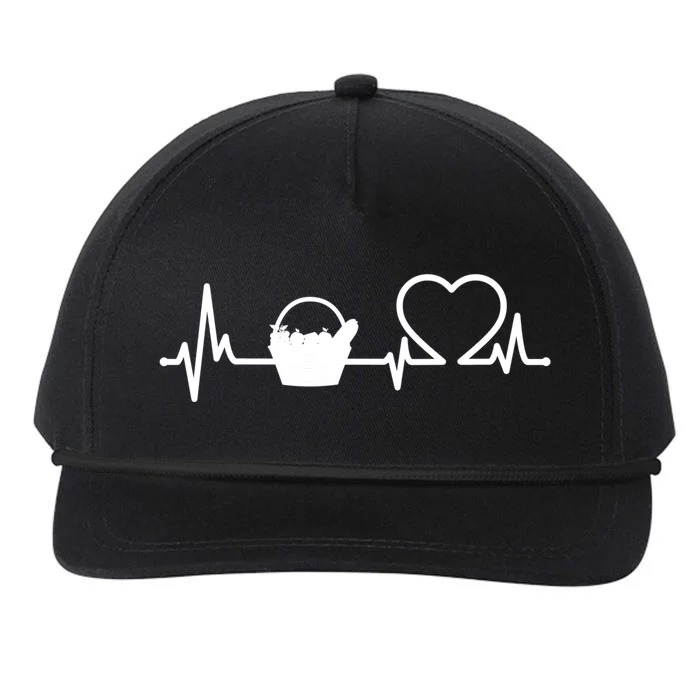 Funny Picnic Heartbeat Family Vacation Camping Picnic Party Great Gift Snapback Five-Panel Rope Hat