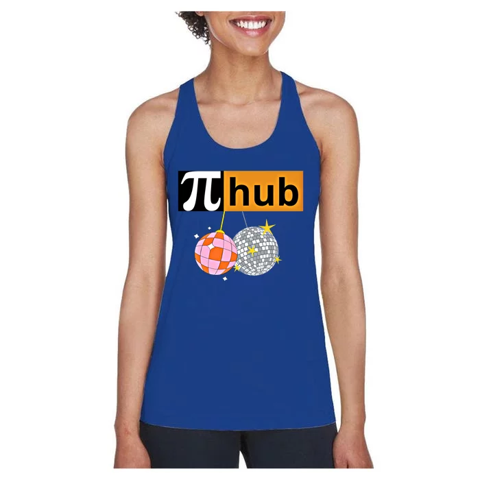 Funny Pi Hub Club 14 March Math Day Pi Day Cute Gift Women's Racerback Tank