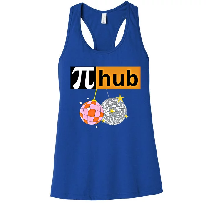 Funny Pi Hub Club 14 March Math Day Pi Day Cute Gift Women's Racerback Tank