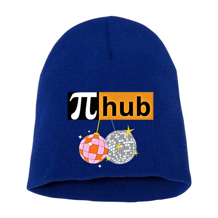 Funny Pi Hub Club 14 March Math Day Pi Day Cute Gift Short Acrylic Beanie