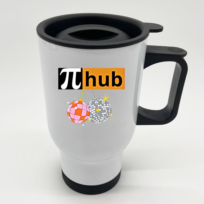 Funny Pi Hub Club 14 March Math Day Pi Day Cute Gift Front & Back Stainless Steel Travel Mug