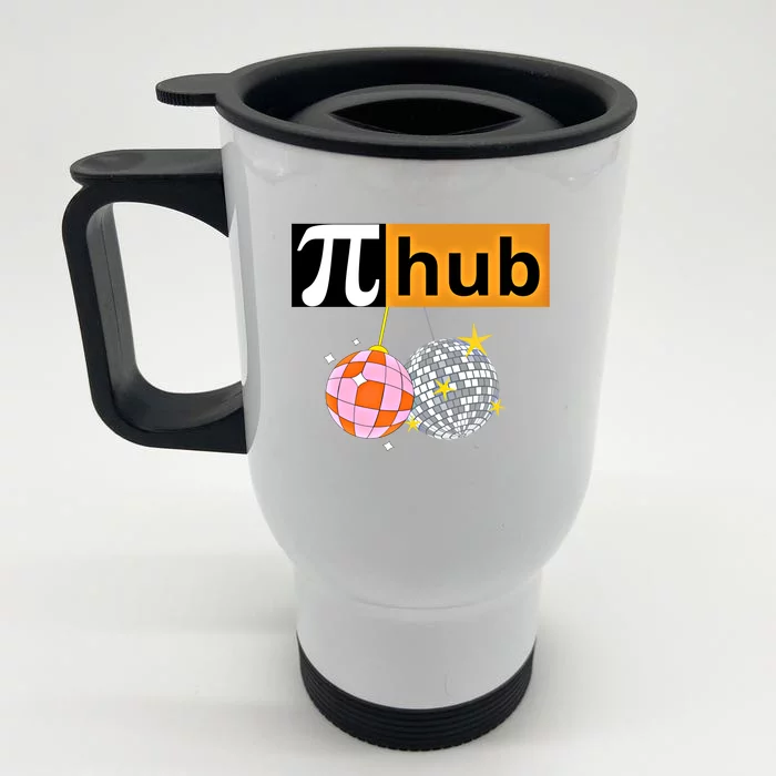 Funny Pi Hub Club 14 March Math Day Pi Day Cute Gift Front & Back Stainless Steel Travel Mug