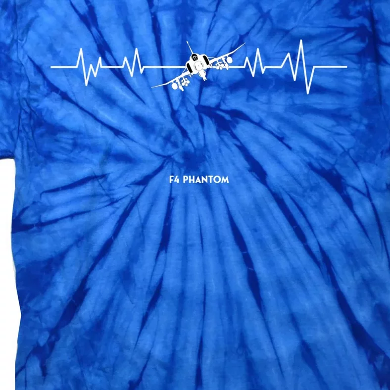 F4 Phantom Heartbeat Jet Fighter Pilot Ekg Love Airplane Great Gift Tie-Dye T-Shirt