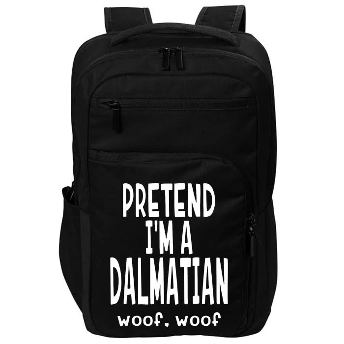 Funny Pretend Im A Dalmatian Lazy Halloween Costume Impact Tech Backpack