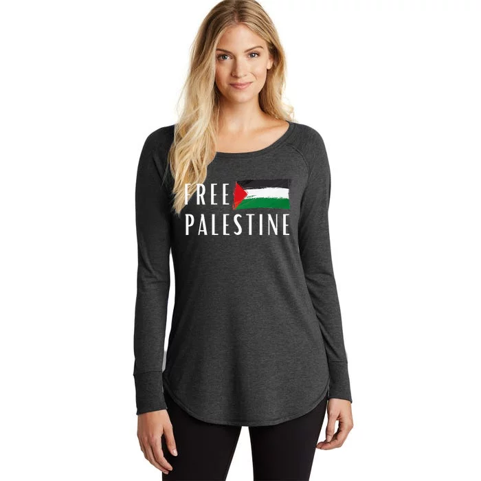 Free Palestine I Support Palestine Freedom Flag Free Gaza Women's Perfect Tri Tunic Long Sleeve Shirt