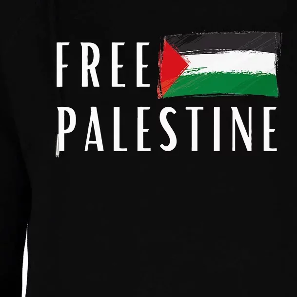 Free Palestine I Support Palestine Freedom Flag Free Gaza Womens Funnel Neck Pullover Hood