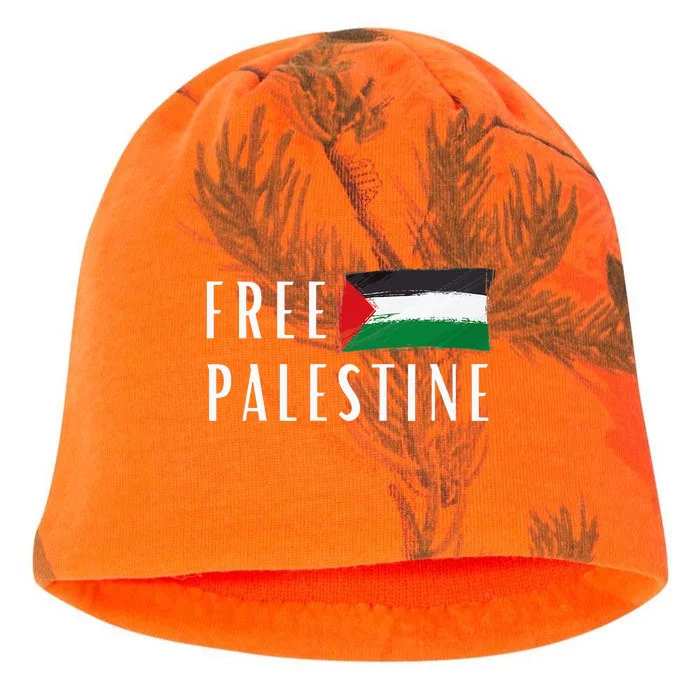 Free Palestine I Support Palestine Freedom Flag Free Gaza Kati - Camo Knit Beanie