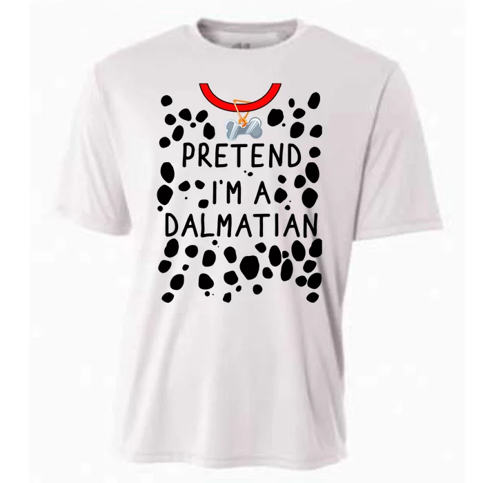 Funny Pretend I'm A Dalmatian Dog Halloween DIY Costume Cooling Performance Crew T-Shirt