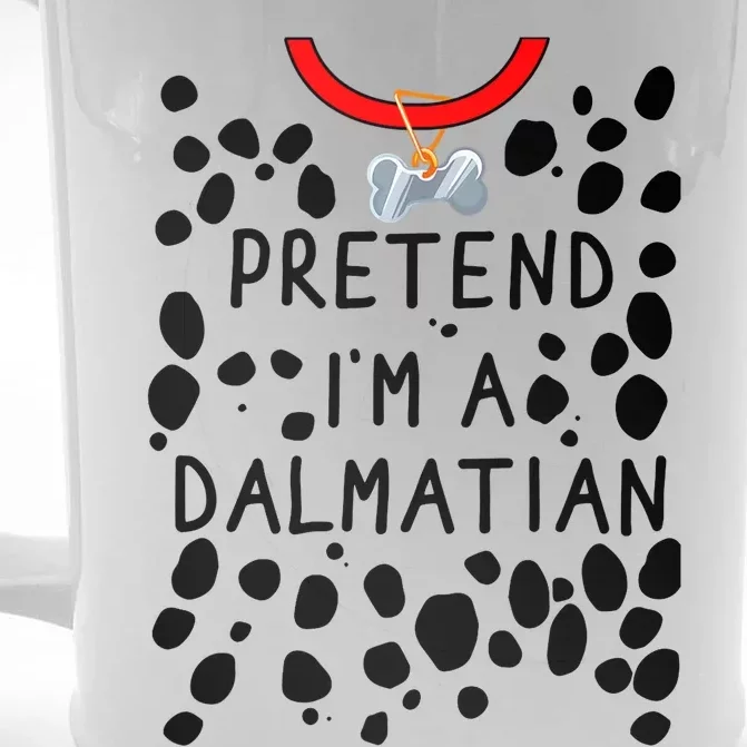 Funny Pretend I'm A Dalmatian Dog Halloween DIY Costume Front & Back Beer Stein