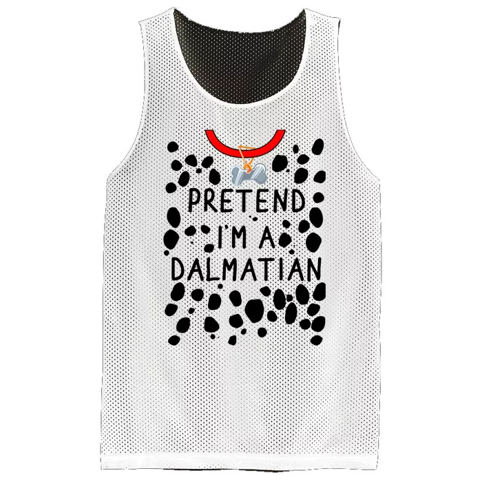 Funny Pretend I'm A Dalmatian Dog Halloween DIY Costume Mesh Reversible Basketball Jersey Tank