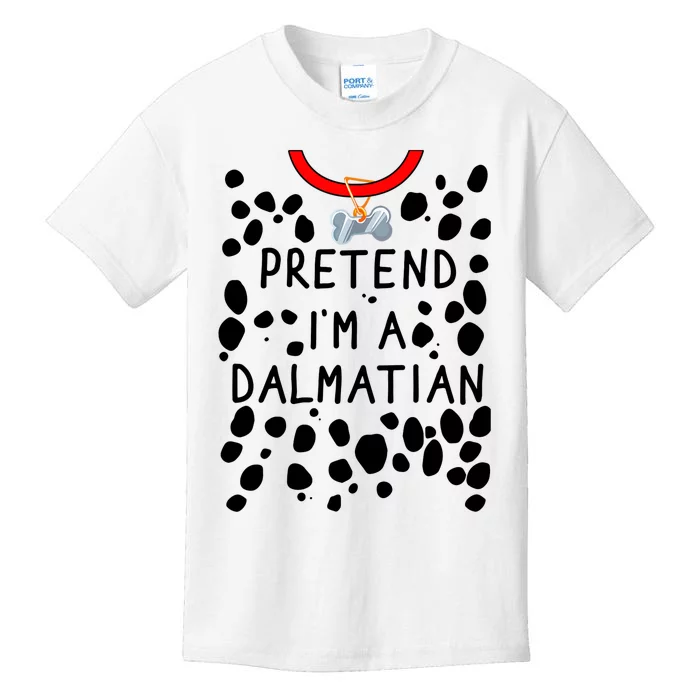 Funny Pretend I'm A Dalmatian Dog Halloween DIY Costume Kids T-Shirt