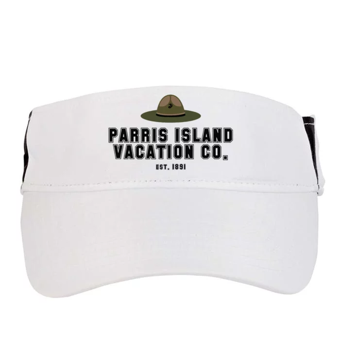 Funny Parris Island Vacation Company Design Adult Drive Performance Visor