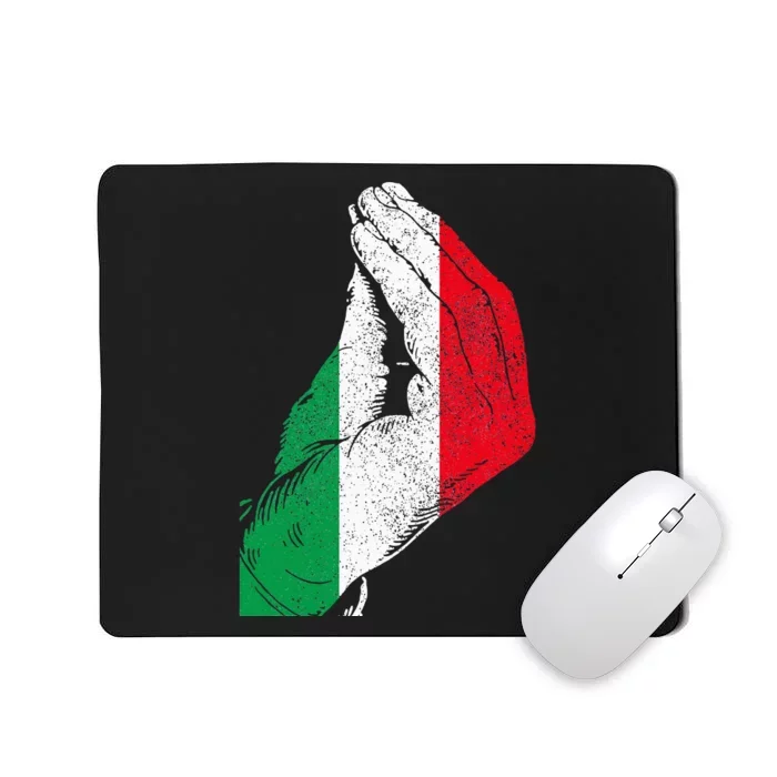 Flag Pride Italy Hand Gesture Italia Italian Mousepad