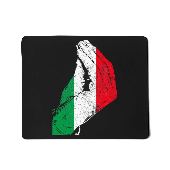 Flag Pride Italy Hand Gesture Italia Italian Mousepad