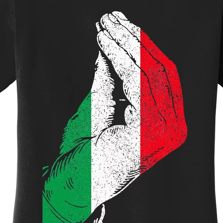 Flag Pride Italy Hand Gesture Italia Italian Women's T-Shirt