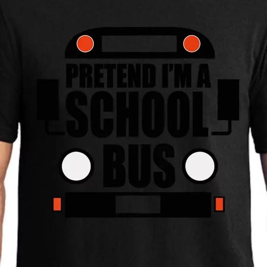 Funny Pretend IM A School Bus Halloween Costume Party Pajama Set