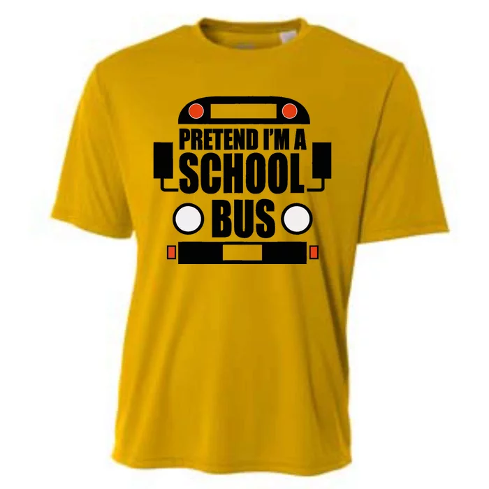 Funny Pretend IM A School Bus Halloween Costume Party Cooling Performance Crew T-Shirt