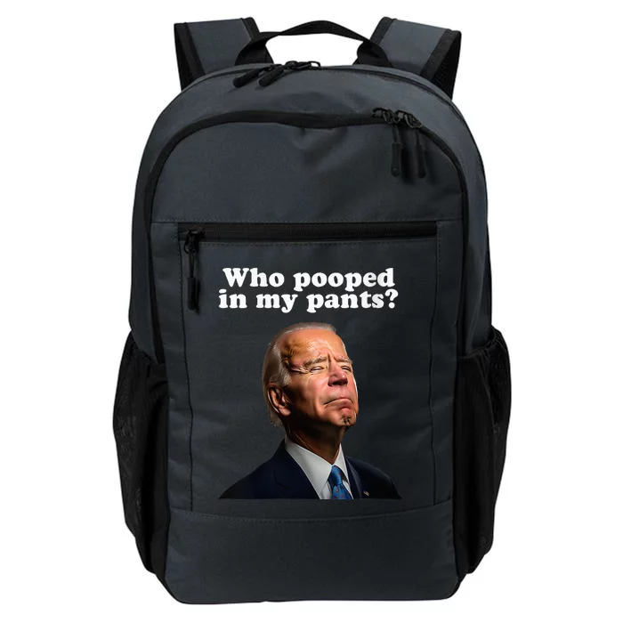 Funny Pooped In My Pants Anti Joe Biden Conservative Daily Commute Backpack