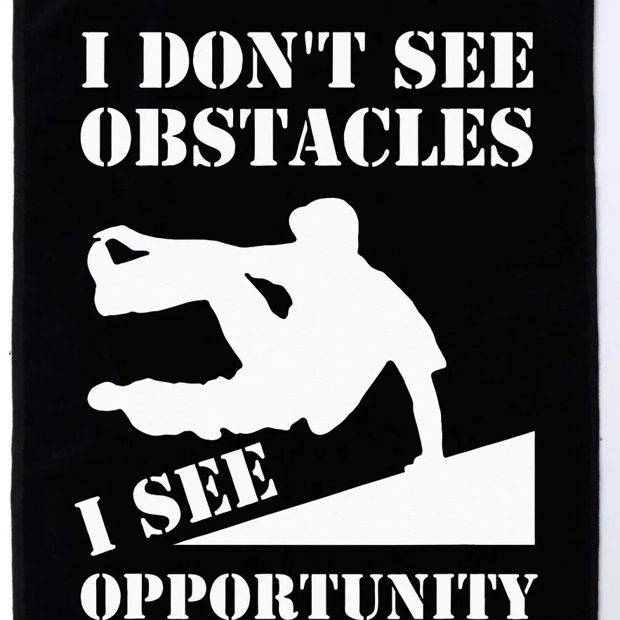 Funny Parkour I Don't See Obstacles Free Running Parkour Platinum Collection Golf Towel