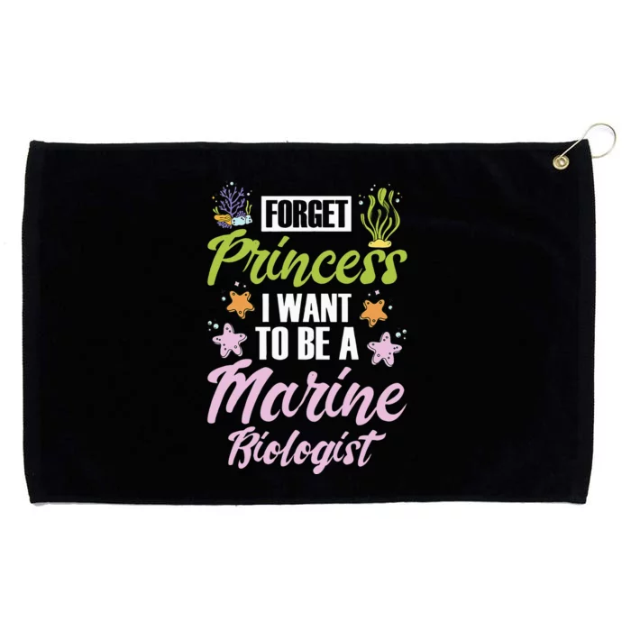 Forget princess I want to be a marine biologist Grommeted Golf Towel