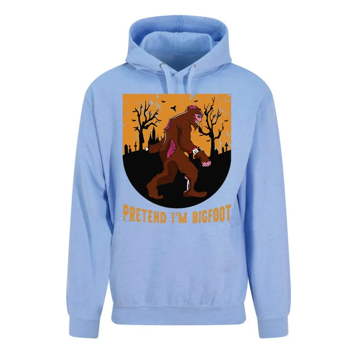 Funny Pretend Im Bigfoot Halloween Bigfoot Costume Gift Cute Unisex Surf Hoodie