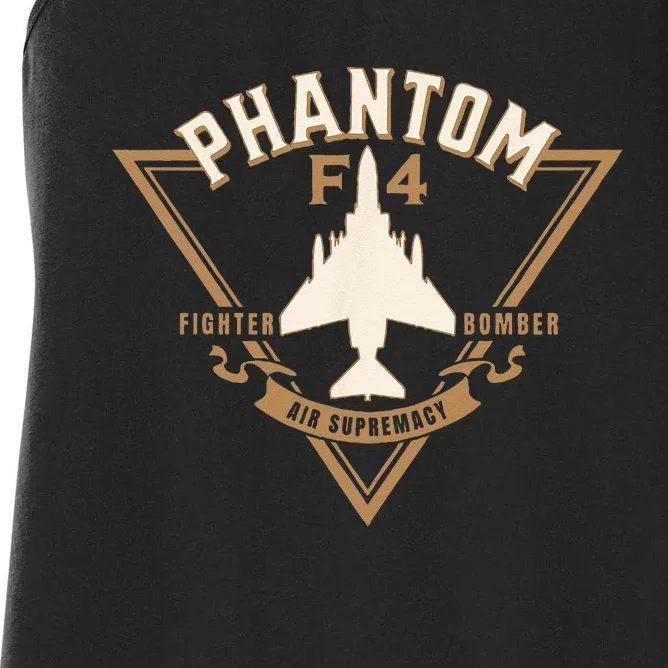 F4 Phantom II Naval Fighter Bomber Jet Interceptor Aircraft Women's Racerback Tank