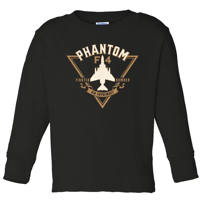 F4 Phantom II Naval Fighter Bomber Jet Interceptor Aircraft Toddler Long Sleeve Shirt