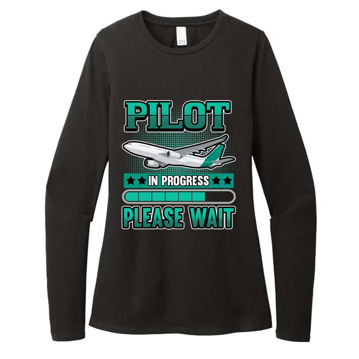 Future Pilot In Progress Aviation Gift Womens CVC Long Sleeve Shirt