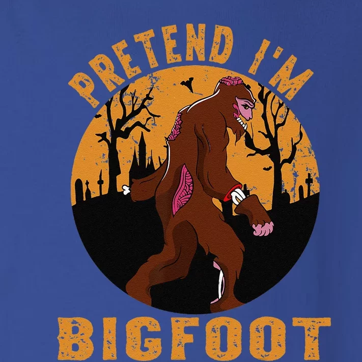 Funny Pretend Im Bigfoot Halloween Bigfoot Costume Present Toddler Long Sleeve Shirt