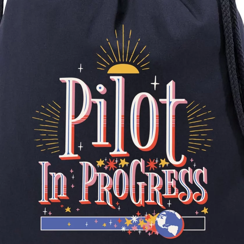 Future Pilot In Progress Great Gift Drawstring Bag