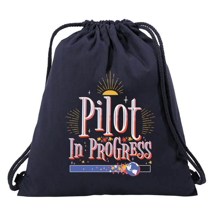 Future Pilot In Progress Great Gift Drawstring Bag