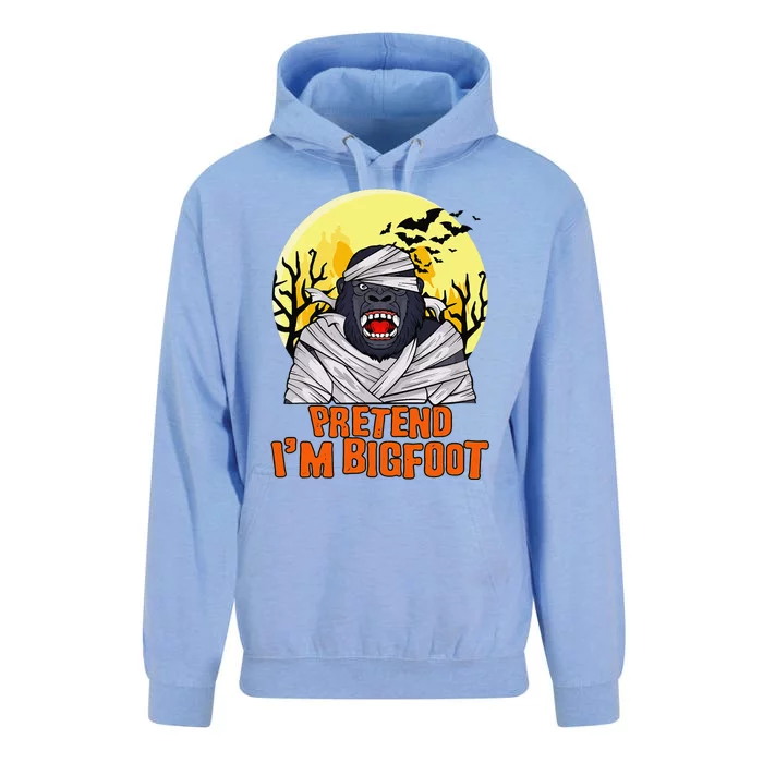 Funny Pretend Im Bigfoot Halloween Scary Sasquatch Mummy Unisex Surf Hoodie