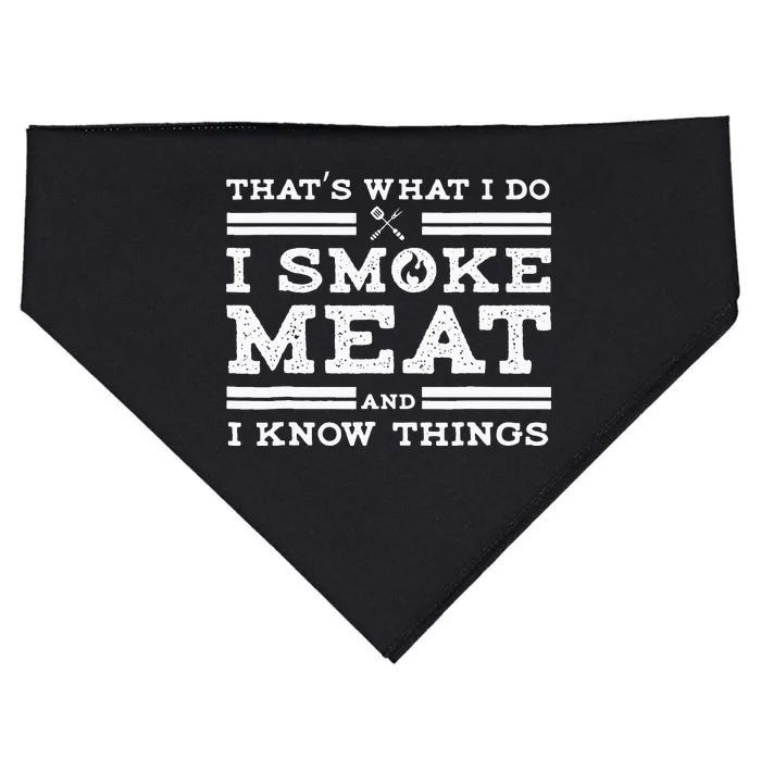 Funny Pitmaster I Smoke Meat BBQ Smoker Grill Gift USA-Made Doggie Bandana