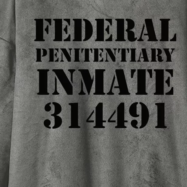 Federal Penitentiary Inmate Funny Halloween Prisoner Costume Hooded Wearable Blanket